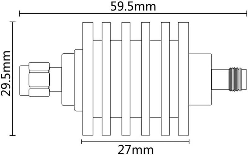BECEN 30db 10W SMA Attenuator Male to Female, 10 Watt Fixed Attenuator DC-3.0ghz 50ohm 30dB - Image 2
